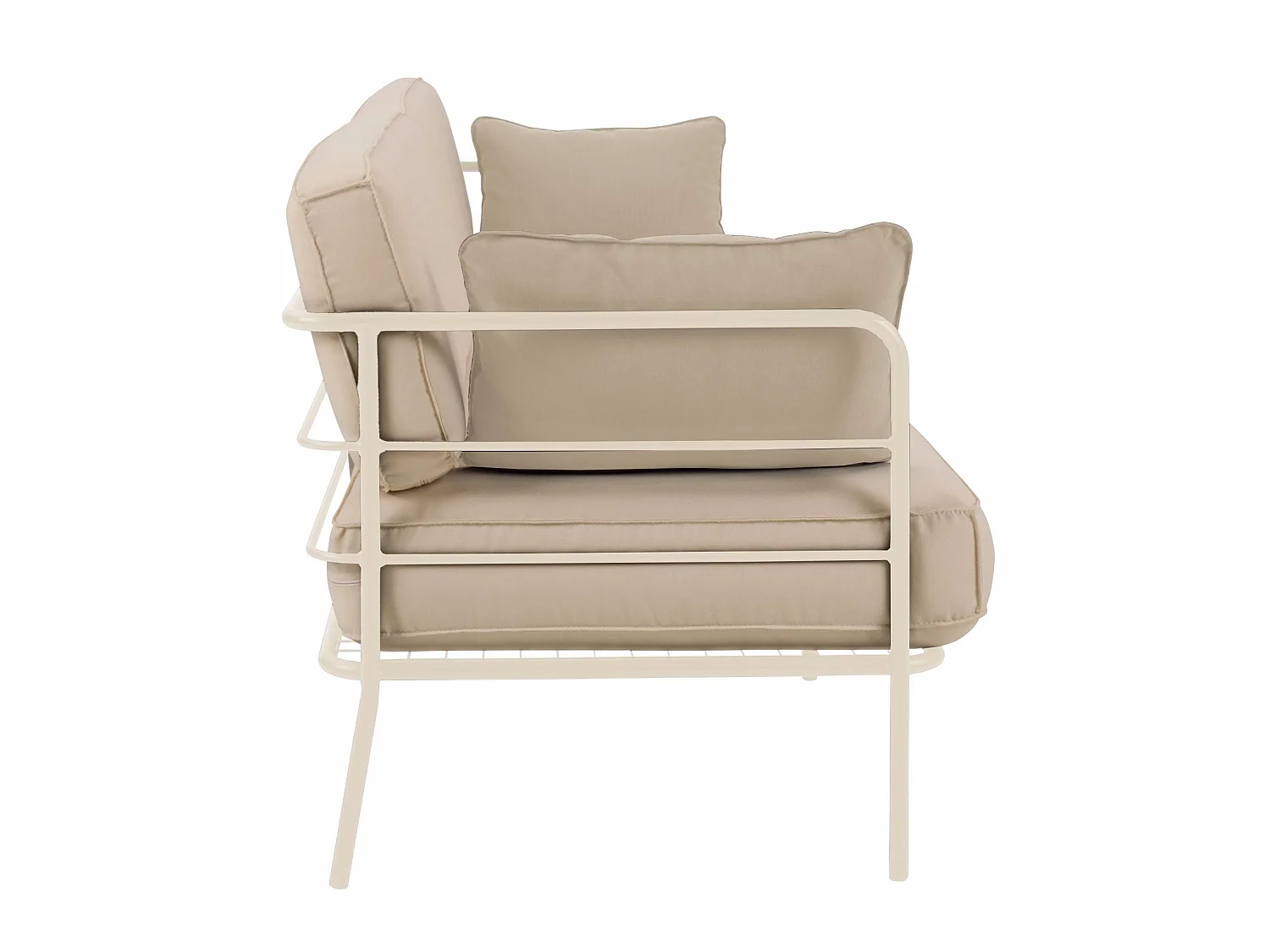 Garten-Sofa 3-Sitzer - wasserabweisend - beige/creme - PREGGEL