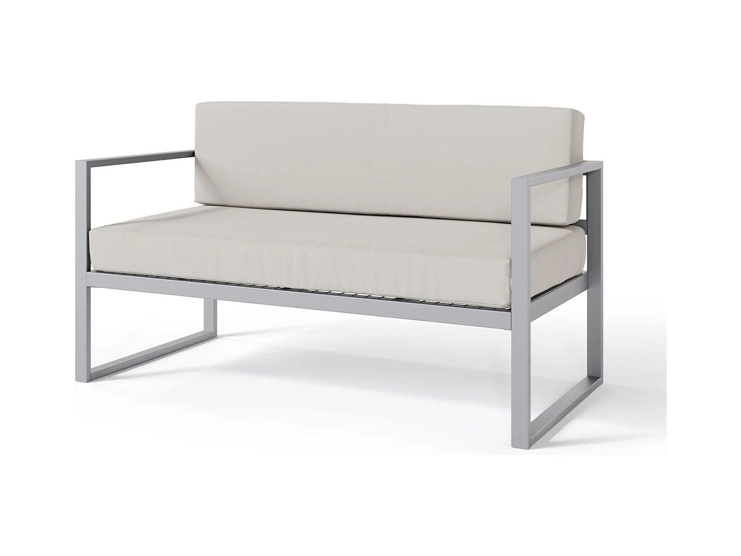 Garten-Sofa 2-Sitzer - wasserabweisend - grau/graues -DYWILLY