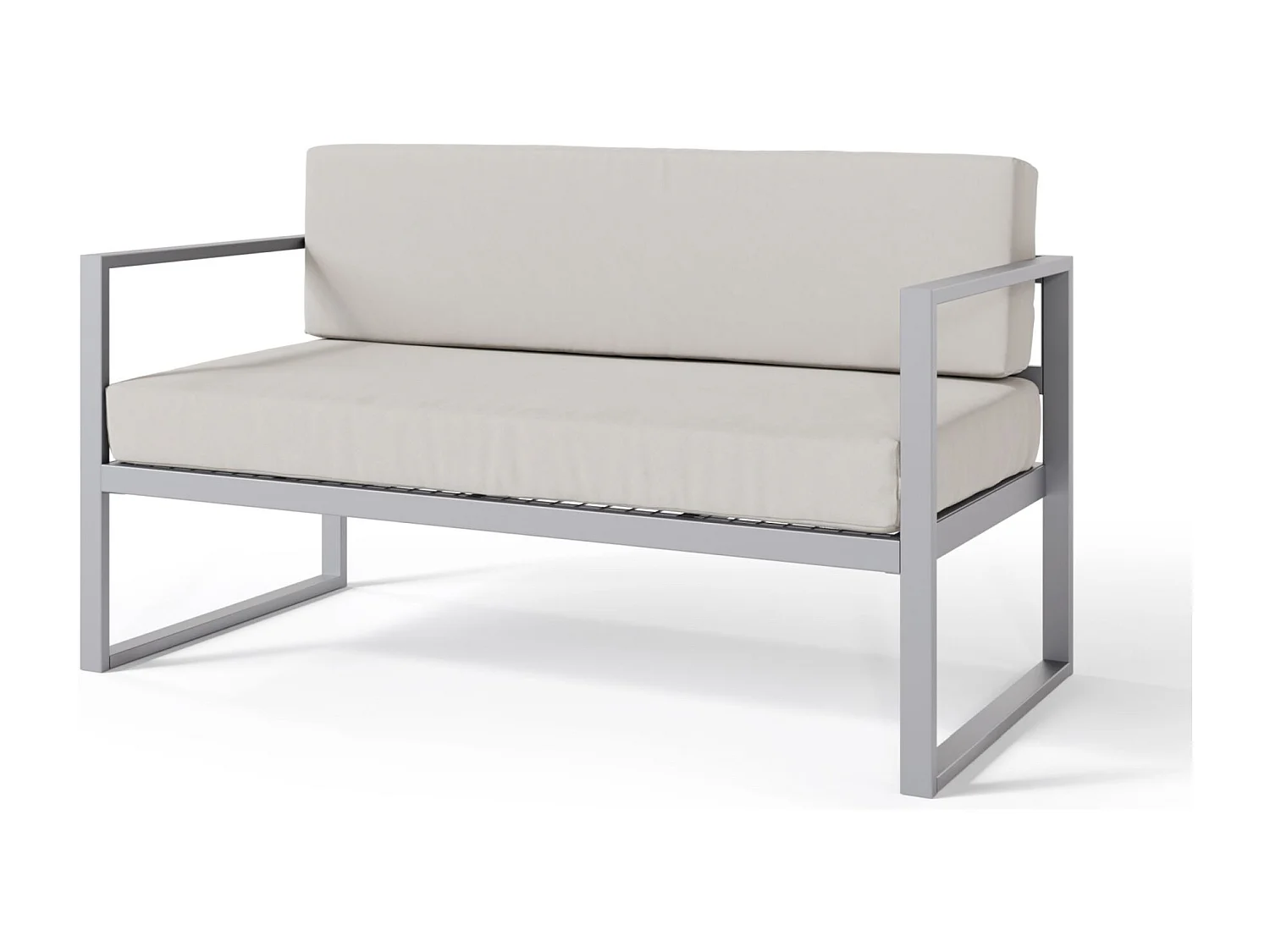 Garten-Sofa 2-Sitzer - wasserabweisend - grau/graues -DYWILLY