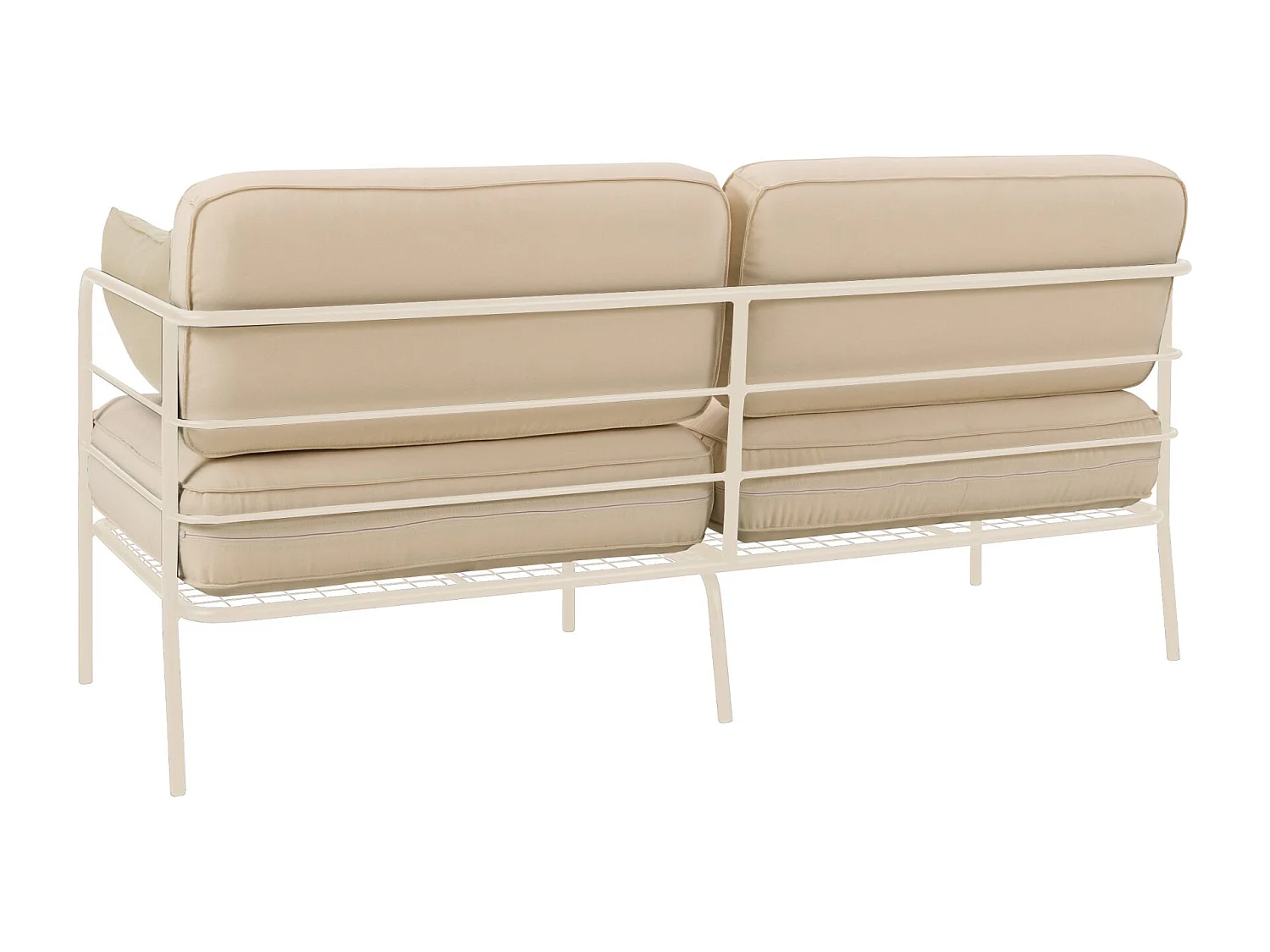 Garten-Sofa 2-Sitzer - wasserabweisend - beige/creme - 156 cm - PREGGEL
