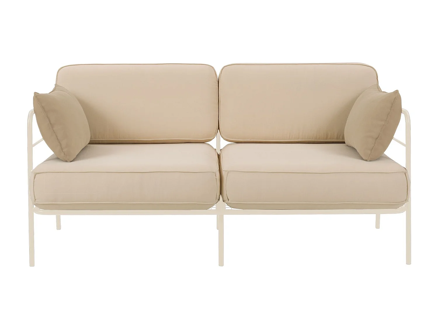 Garten-Sofa 2-Sitzer - wasserabweisend - beige/creme - 156 cm - PREGGEL