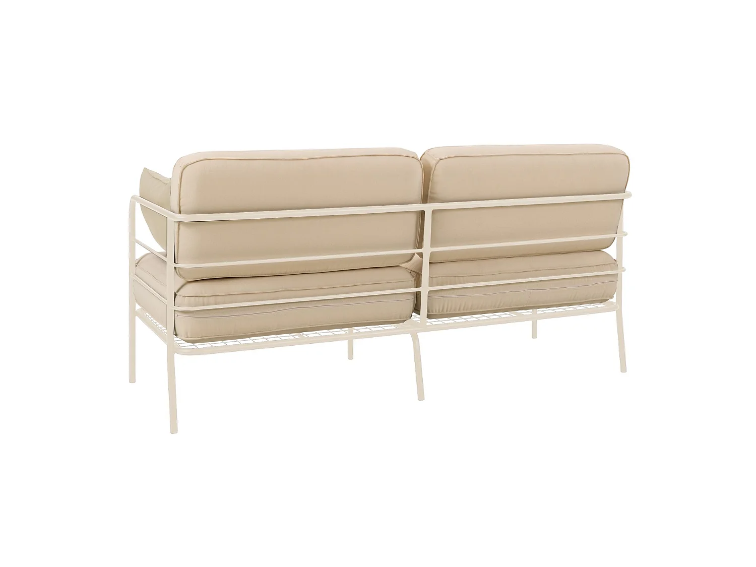 Garten-Sofa 2-Sitzer - wasserabweisend - beige/creme - 156 cm - PREGGEL