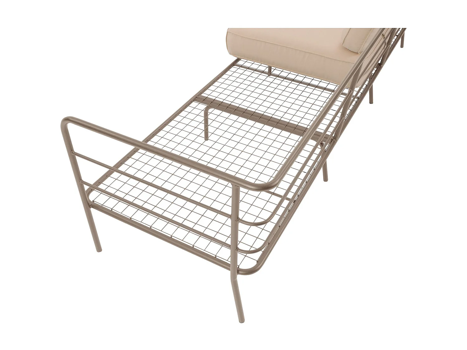 Garten-Sofa 3-Sitzer - wasserabweisend - beige/beige - PREGGEL