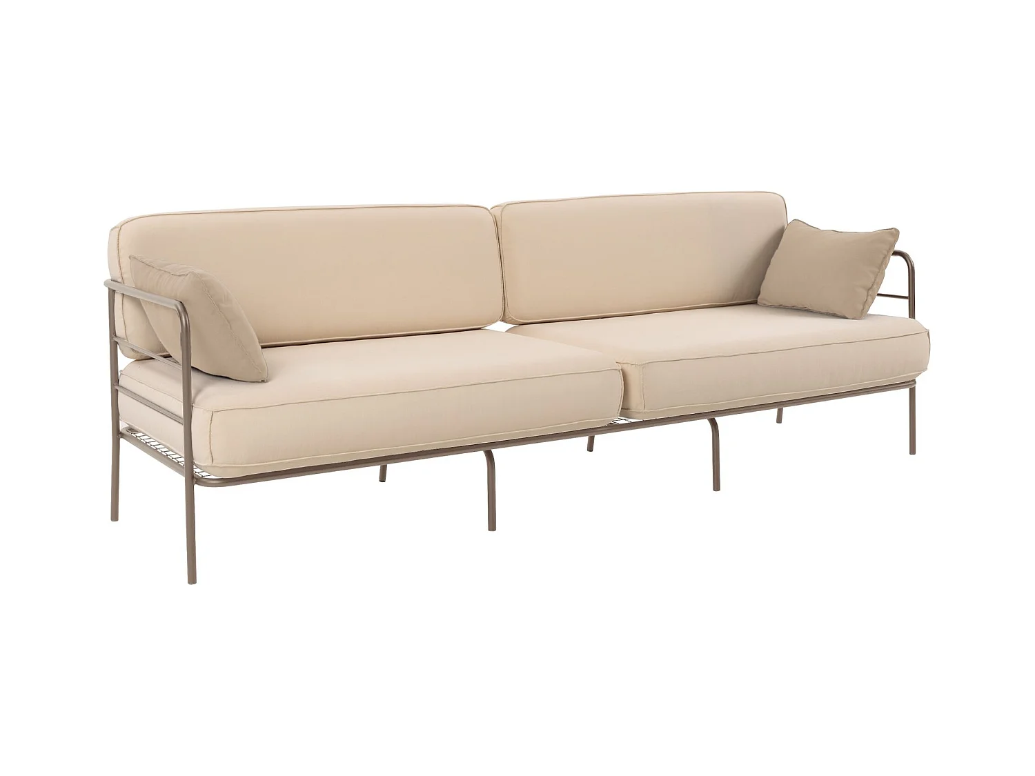 Garten-Sofa 3-Sitzer - wasserabweisend - beige/beige - PREGGEL