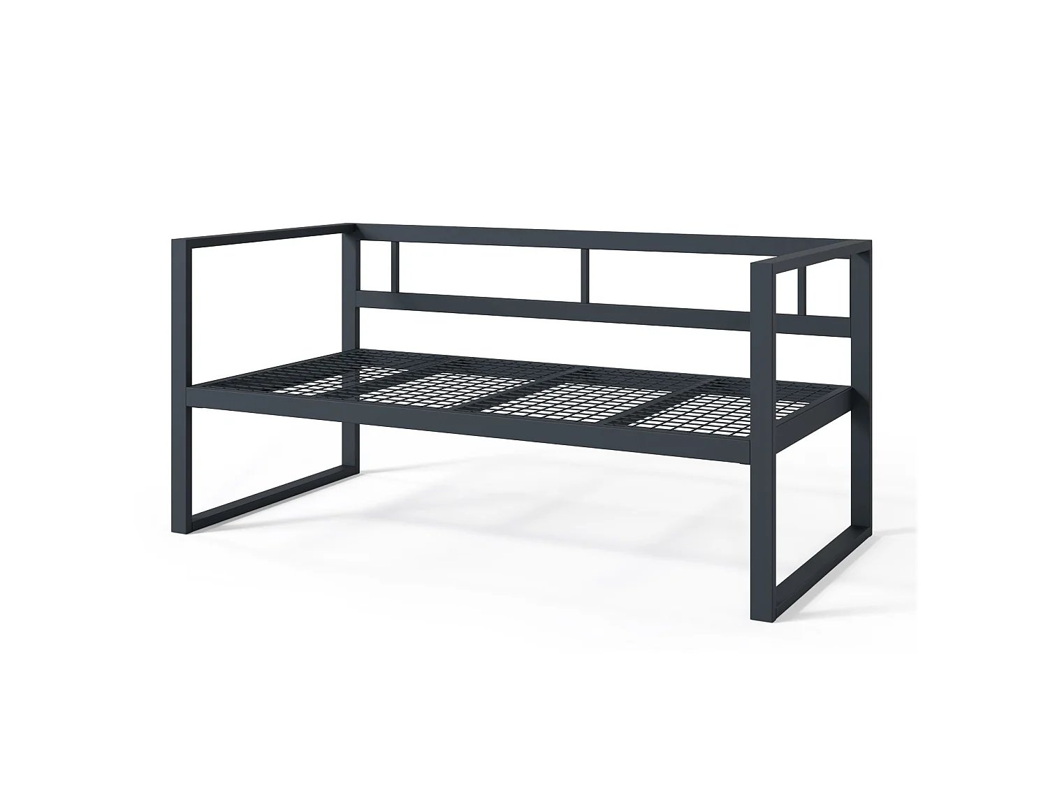 Garten-Sofa 2-Sitzer - wasserabweisend - braun/schwarz - DYWILLY