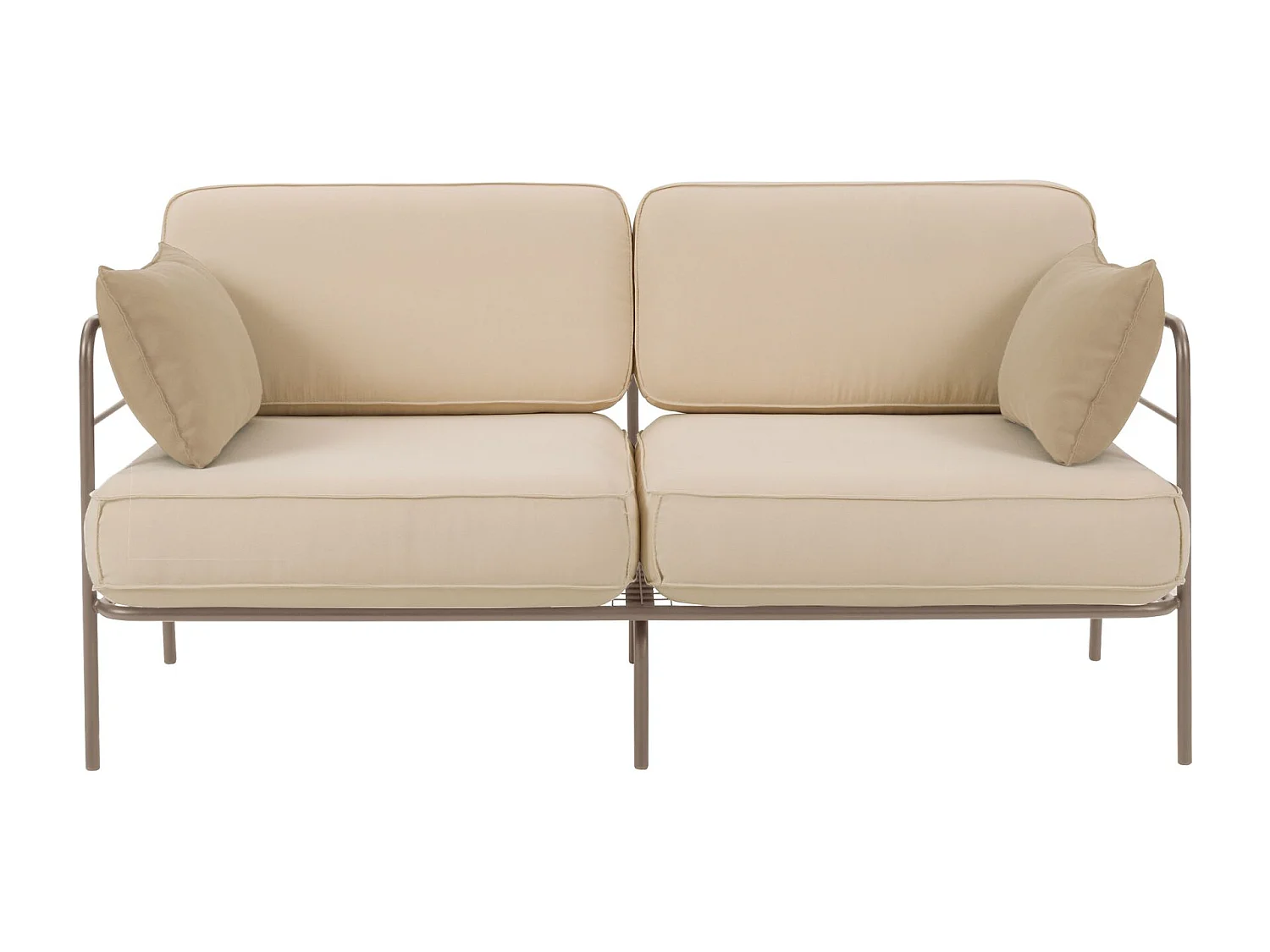 Garten-Sofa 2-Sitzer - wasserabweisend - beige/beige - 156 cm - PREGGEL