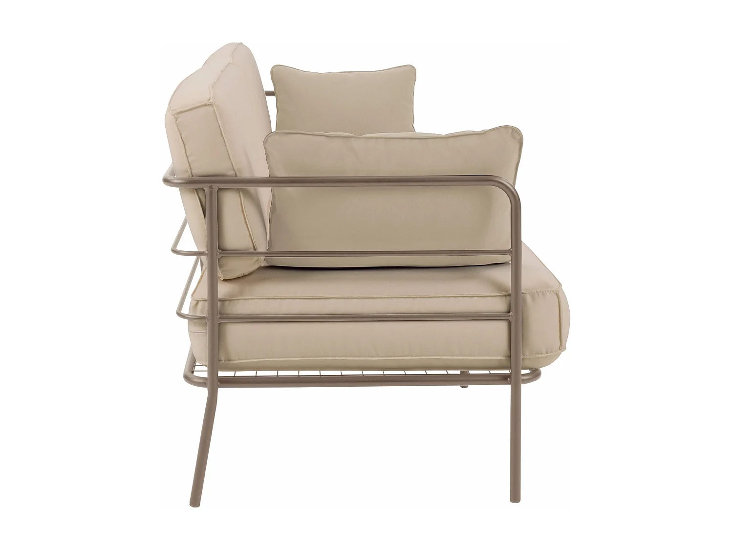 Garten-Sofa 2-Sitzer - wasserabweisend - beige/beige - 156 cm - PREGGEL
