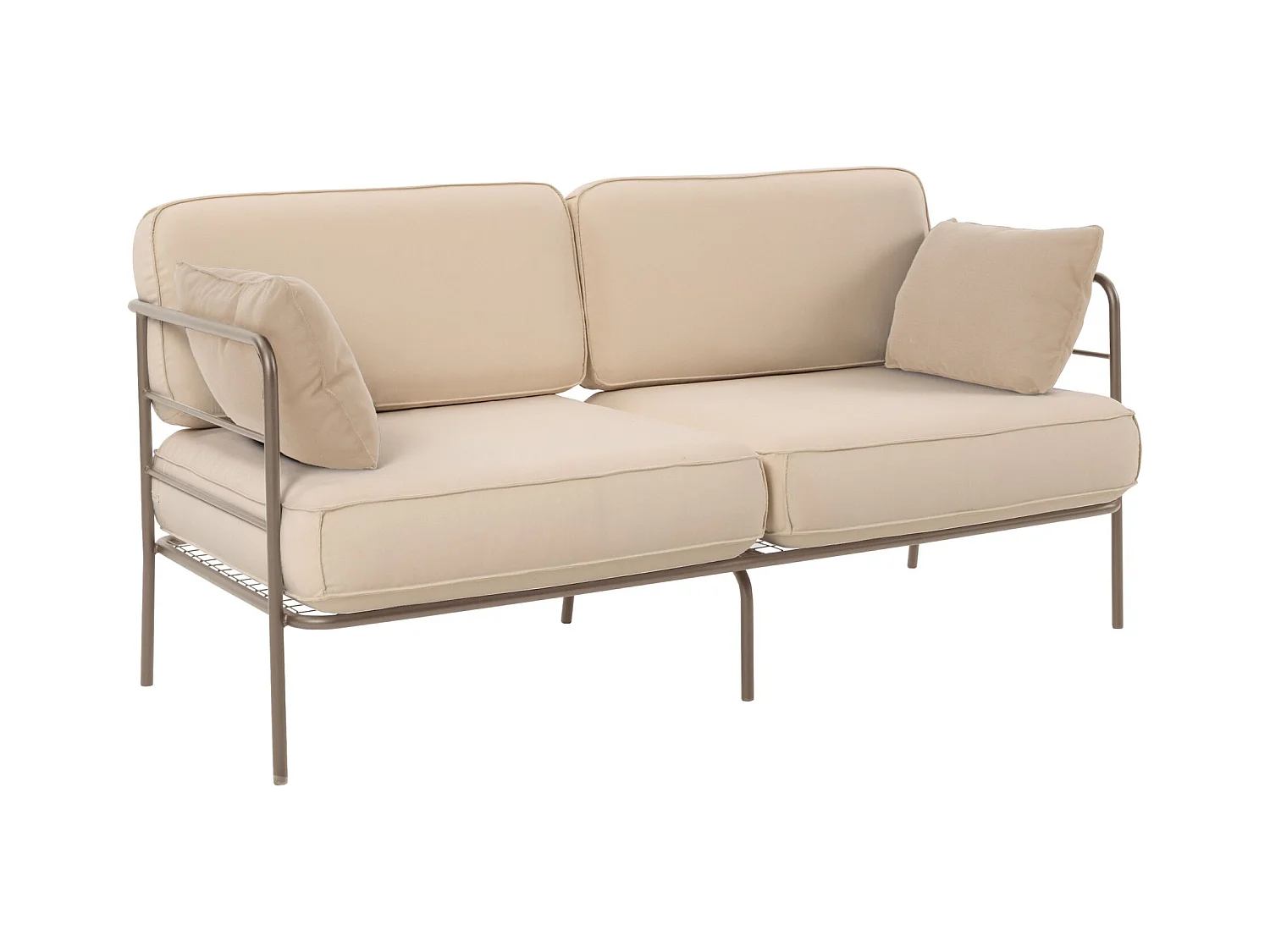 Garten-Sofa 2-Sitzer - wasserabweisend - beige/beige - 156 cm - PREGGEL