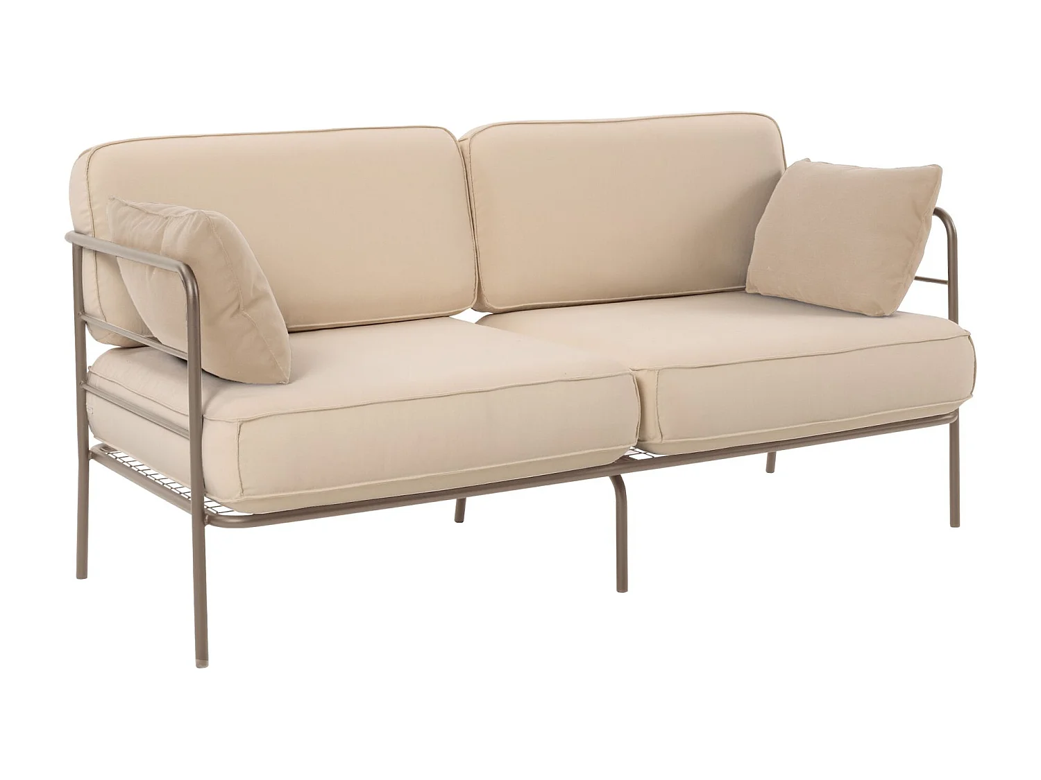 Garten-Sofa 2-Sitzer - wasserabweisend - beige/beige - 156 cm - PREGGEL