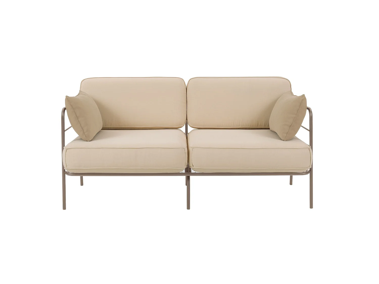 Garten-Sofa 2-Sitzer - wasserabweisend - beige/beige - 156 cm - PREGGEL
