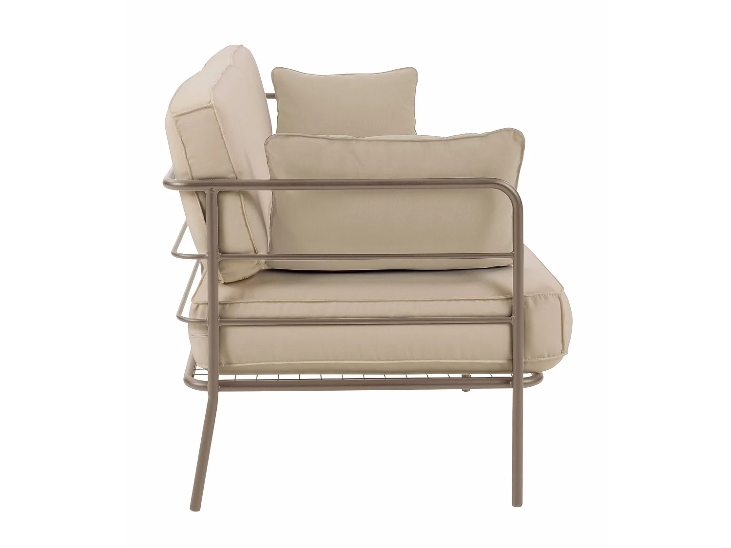 Garten-Sofa 2-Sitzer - wasserabweisend - beige/beige - 156 cm - PREGGEL