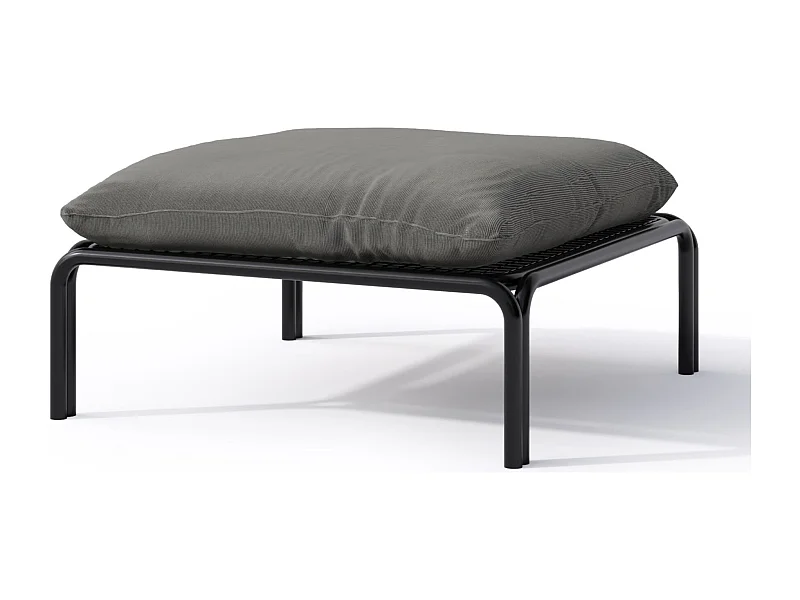 Gartenhocker- mit wasserabweisendem Stoff - Anthrazit/Schwarz - 75 x 72 cm - WORCULLY