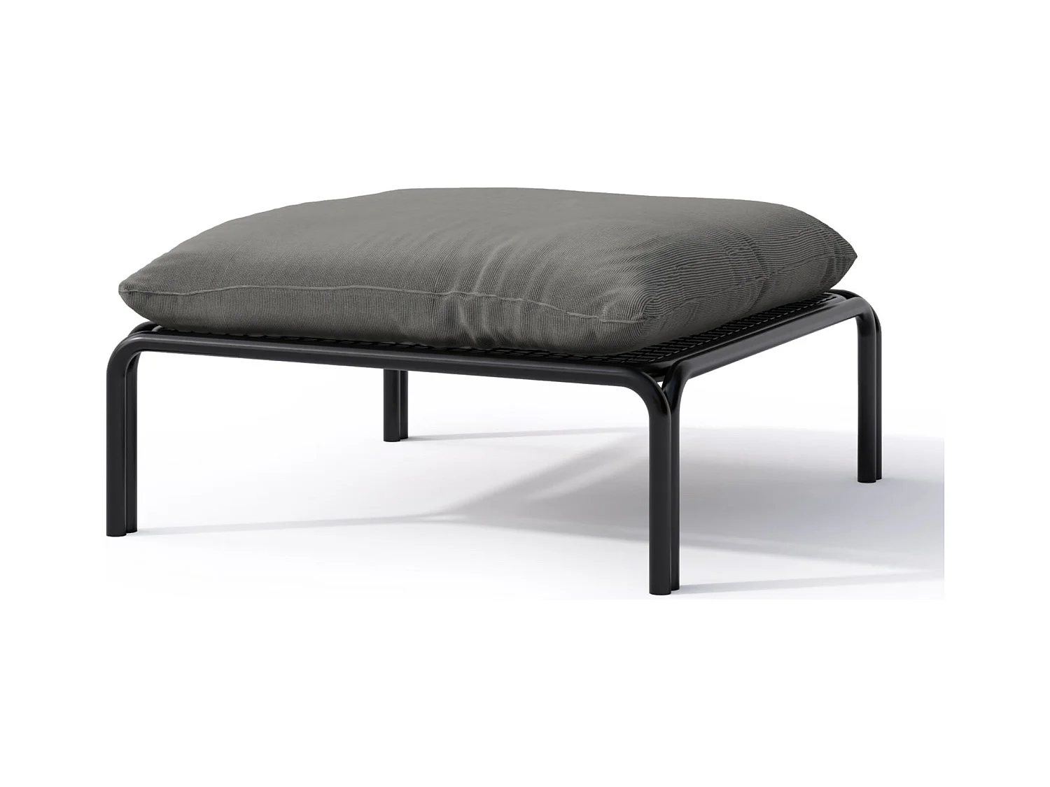 Gartenhocker- mit wasserabweisendem Stoff - Anthrazit/Schwarz - 75 x 72 cm - WORCULLY