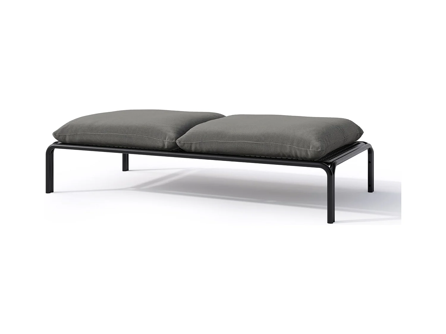 Gartenhocker- mit wasserabweisendem Stoff - Anthrazit/Schwarz - 150 x 72 cm - WORCULLY