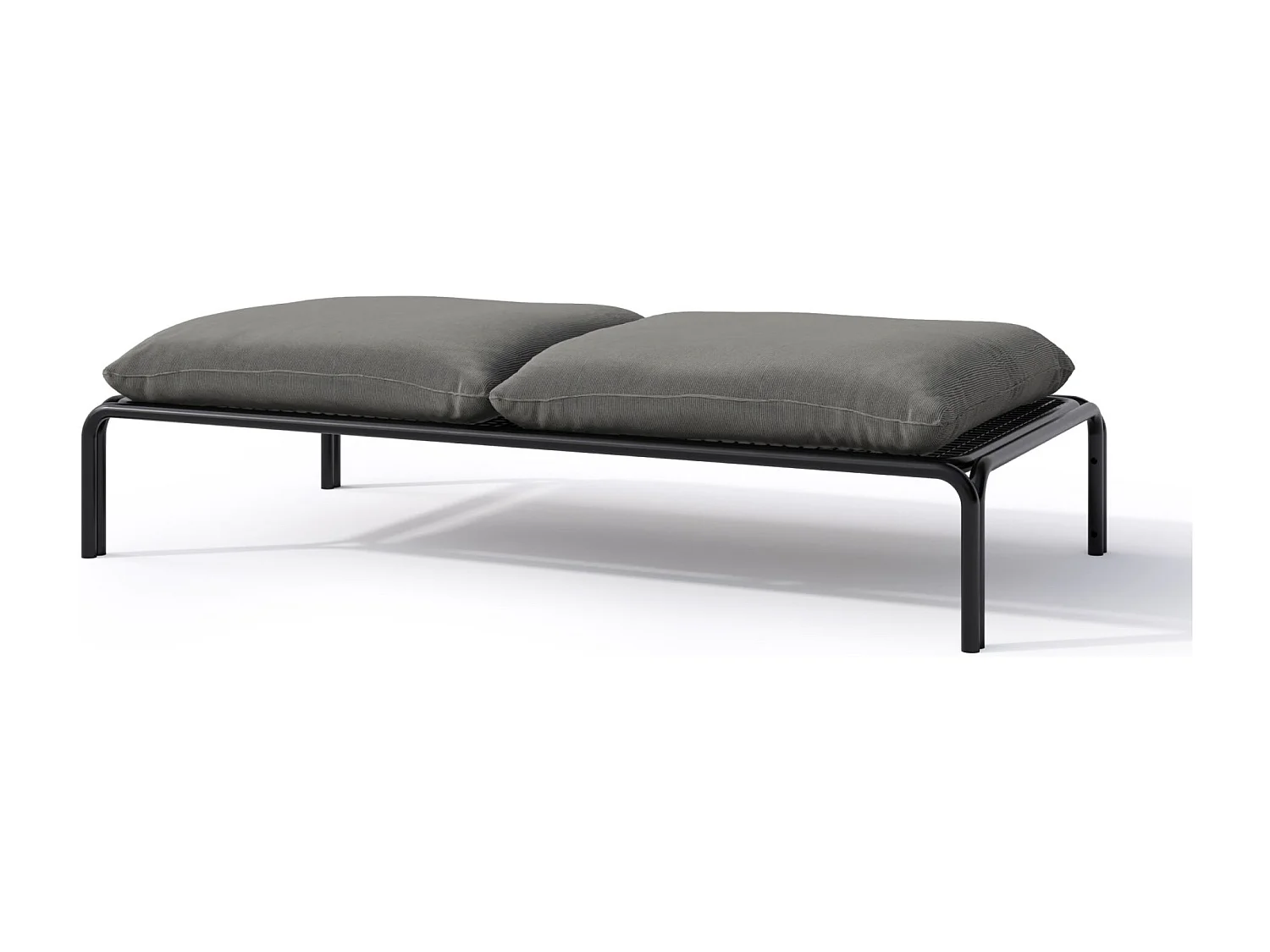 Gartenhocker- mit wasserabweisendem Stoff - Anthrazit/Schwarz - 150 x 72 cm - WORCULLY