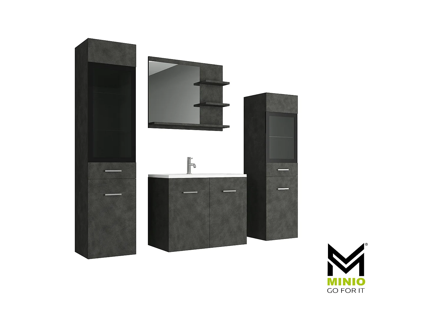 MINIO go for it, Meble łazienkowe MARIT I w kolorze matera
