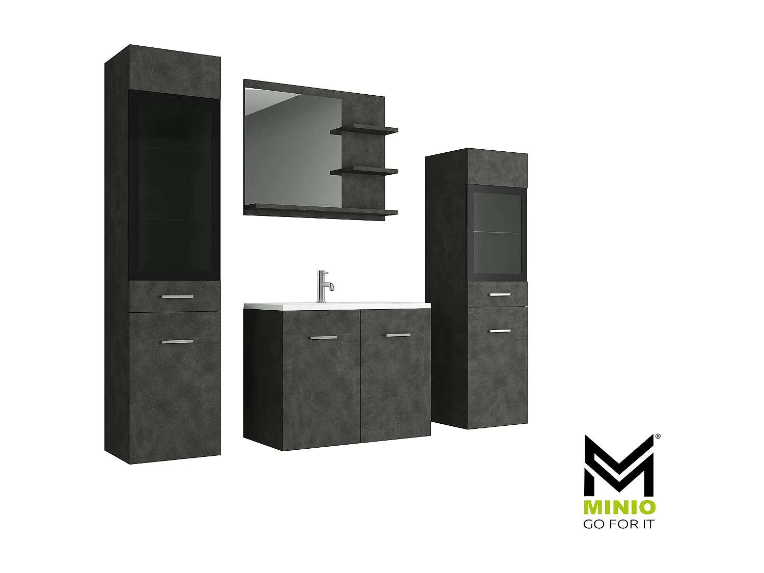 MINIO go for it, Badmöbel MARIT I in der Farbe Matera