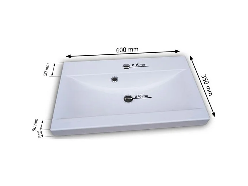 MINIO go for it, Meuble de salle de bain MARIT II dans la couleur chêne artisan, avec éclairage LED