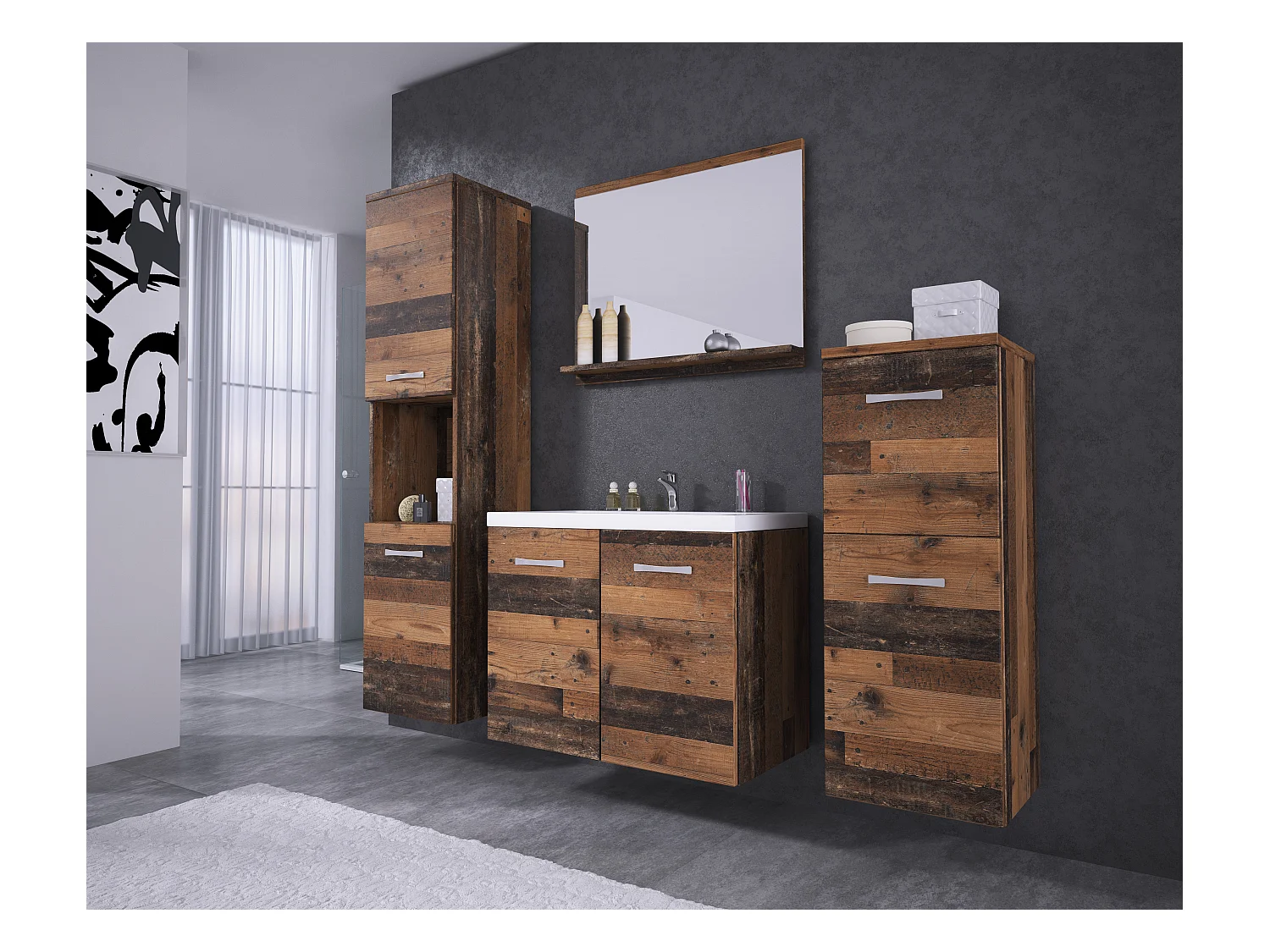 MINIO go for it, Meble łazienkowe MALAGA w kolorze old style