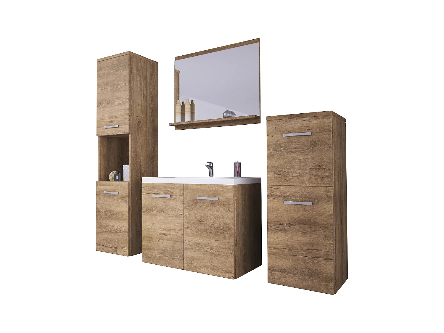 MINIO go for it, Badmöbel MALAGA in Eiche lefkas