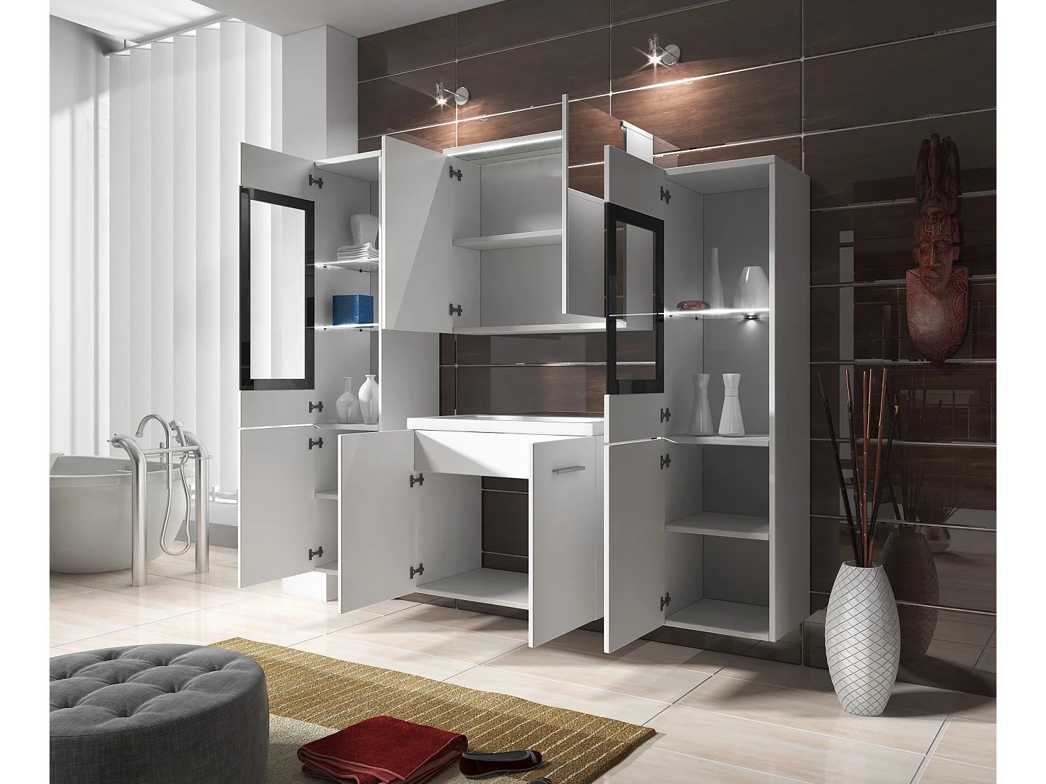 MINIO go for it, Meble łazienkowe MARIT II w kolorze dąb san remo