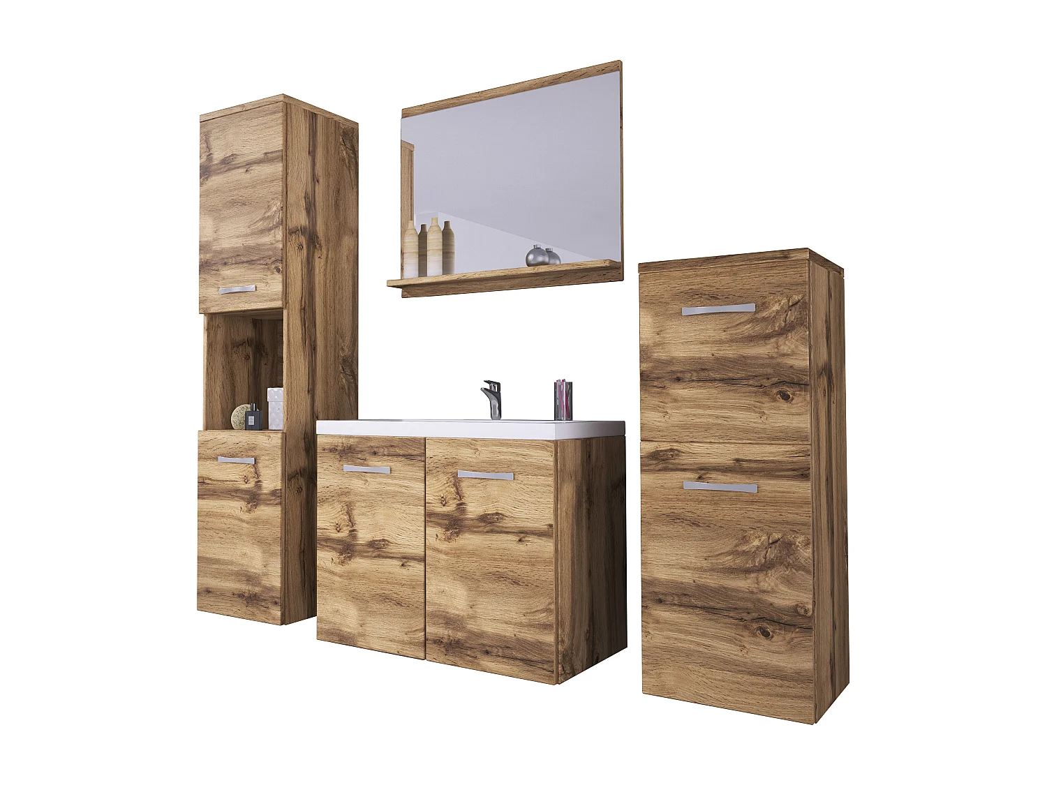 MINIO go for it, Badmöbel MALAGA in Eiche wotan