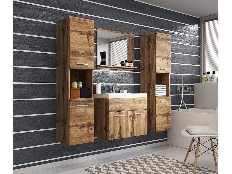 MINIO go for it, Meuble de salle de bain MONTANA XL en couleur chêne wotan