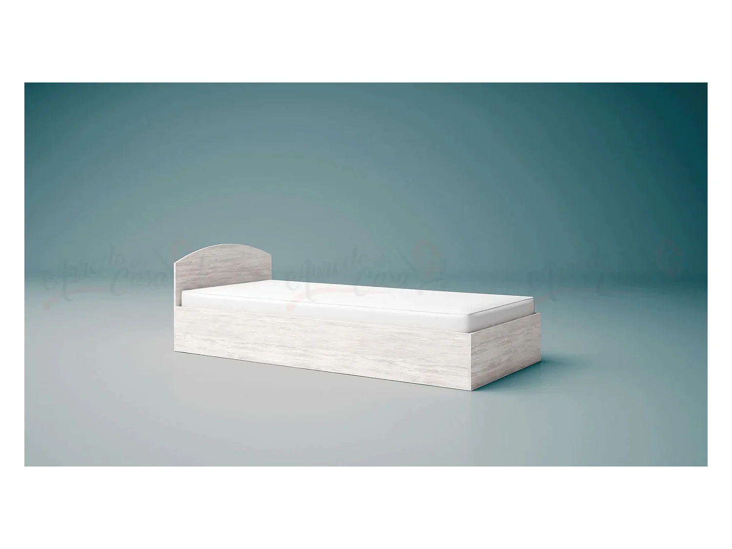 Letto singolo contenitore per cameretta design moderno 200x90 bianco legno LG10