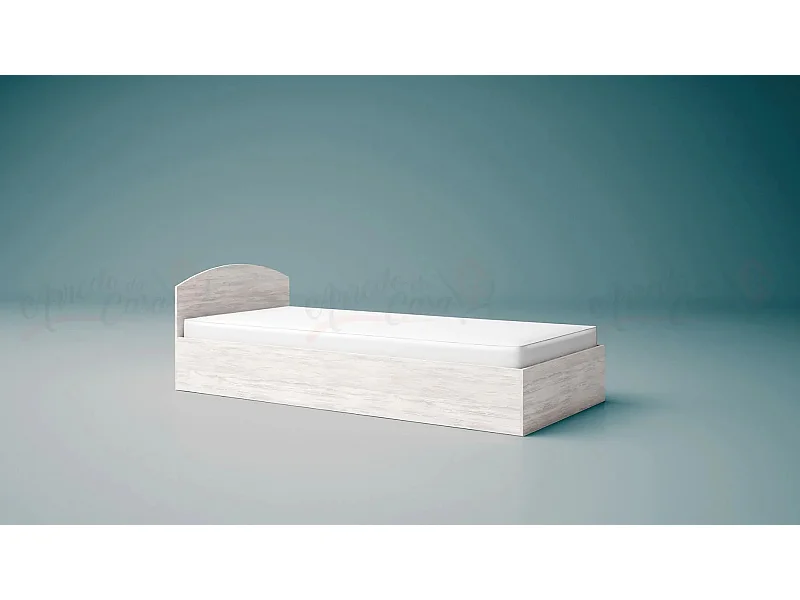 Letto singolo contenitore per cameretta design moderno 200x90 bianco legno LG10