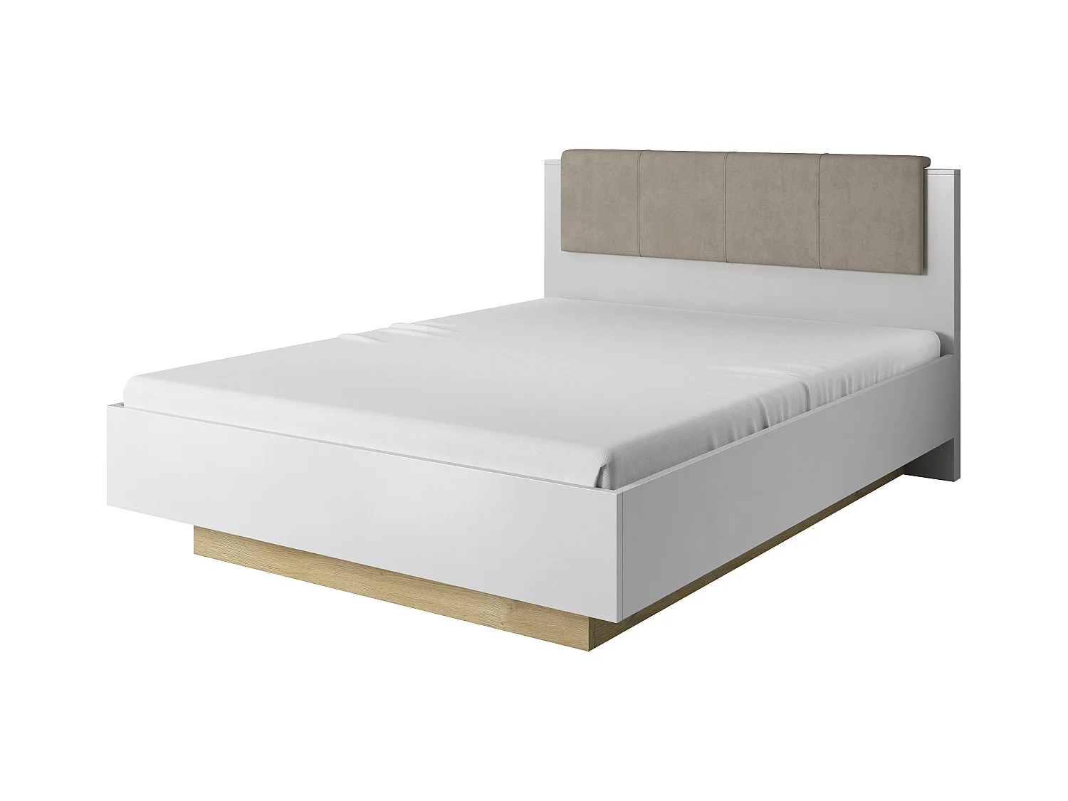 Letto matrimoniale contenitore 160X200cm bianco lucido LLK1