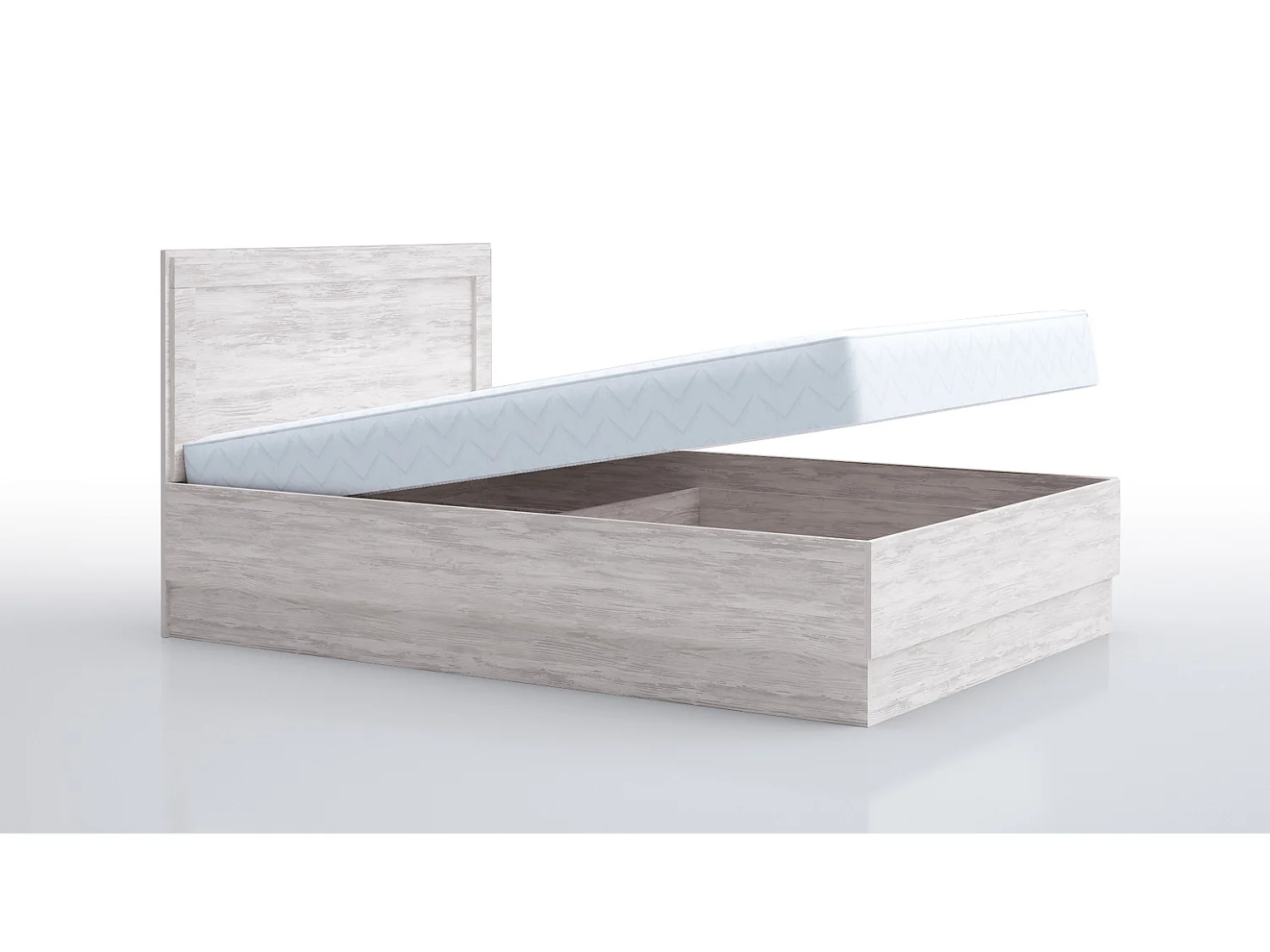 Letto alla francese 140x200 bianco legno LG59