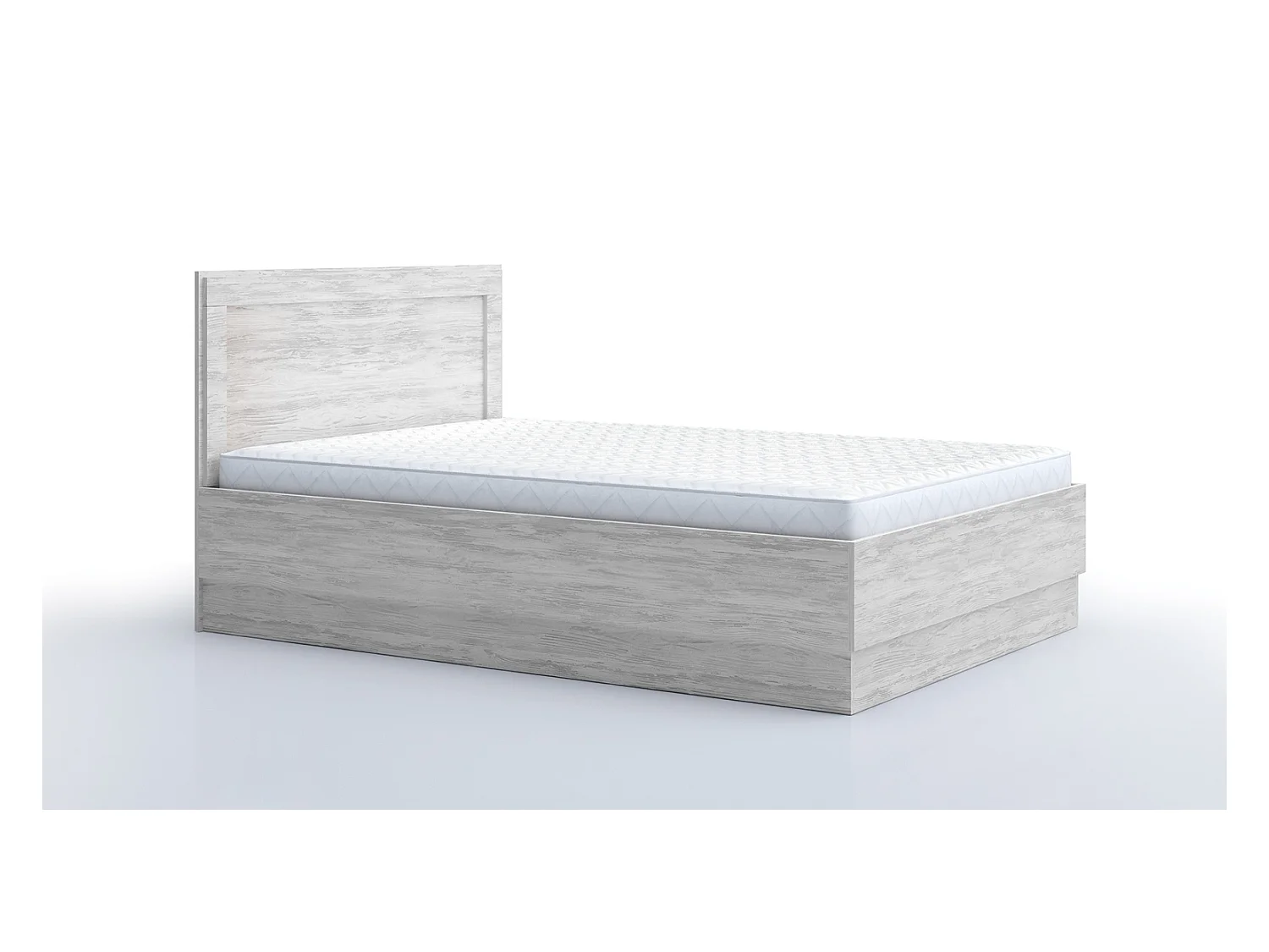 Letto alla francese 140x200 bianco legno LG59