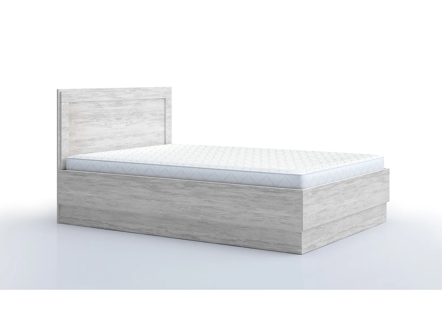 Letto alla francese 140x200 bianco legno LG59
