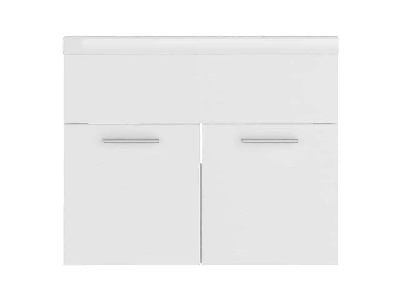 Prolenta Premium -  Armoire d'évier avec lavabo intégré Blanc Aggloméré