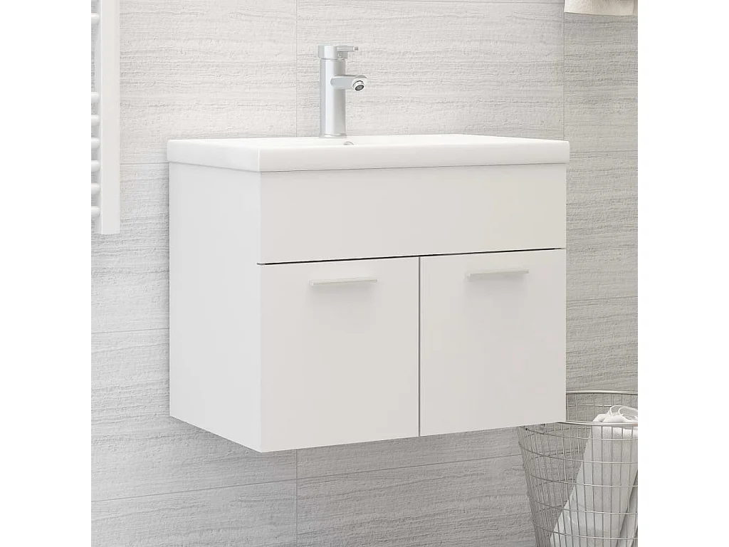 Prolenta Premium -  Mobile Bagno con Lavabo Integrato Bianco in Truciolato