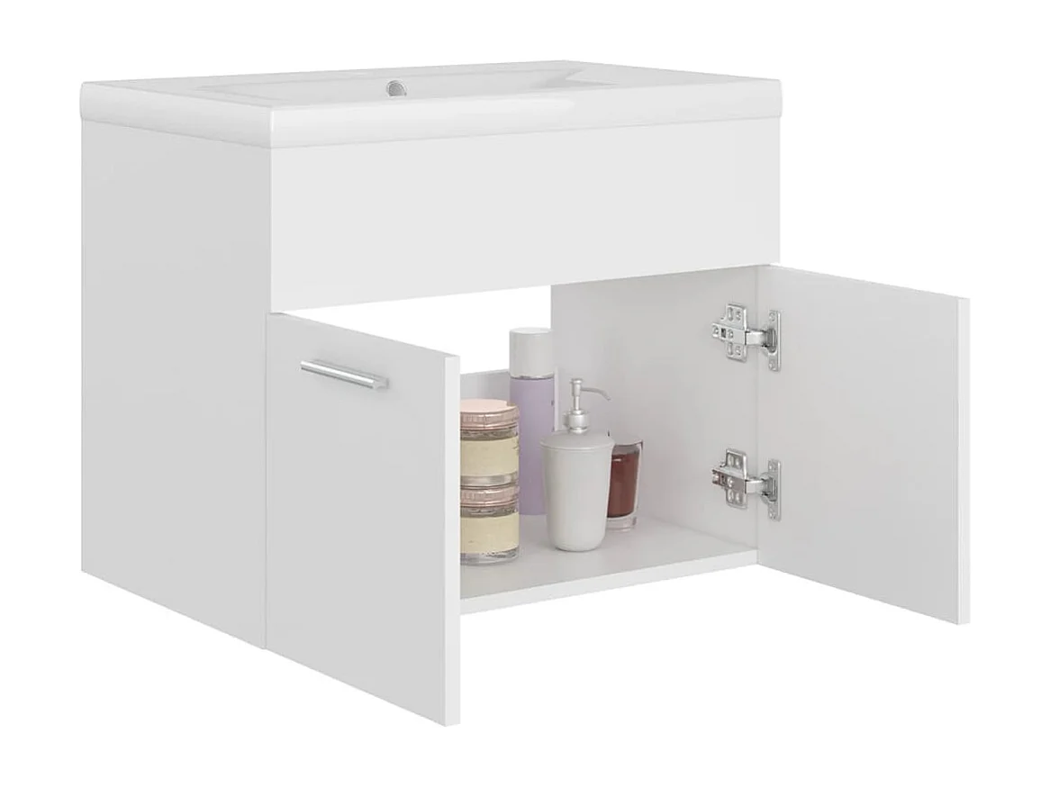Prolenta Premium -  Mobile Bagno con Lavabo Integrato Bianco in Truciolato