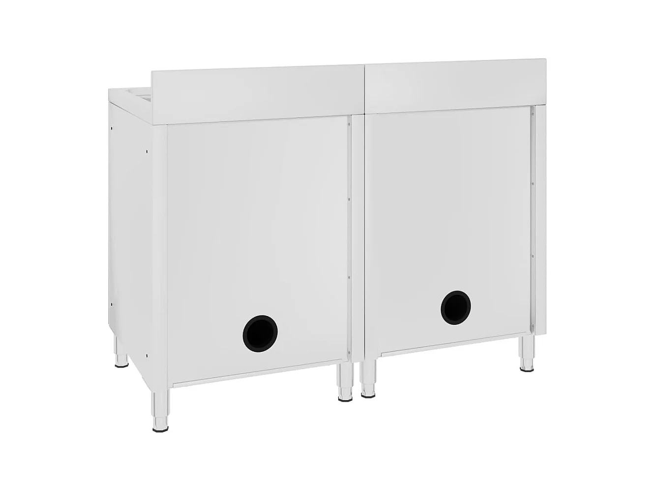 Prolenta Premium -  Mobiletti da Cucina con Lavandino 2 pz in Acciaio Inox