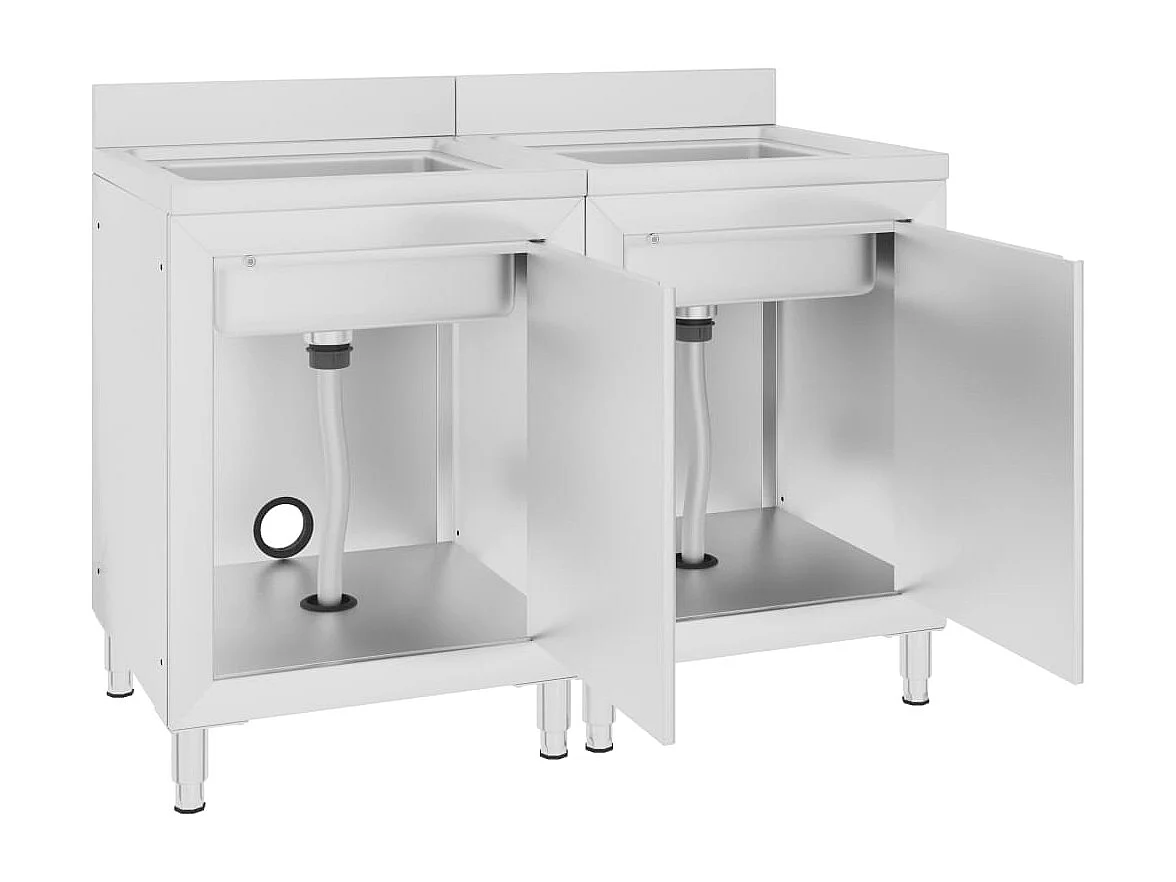 Prolenta Premium -  Éviers de cuisine commerciaux 2 pcs Acier inoxydable