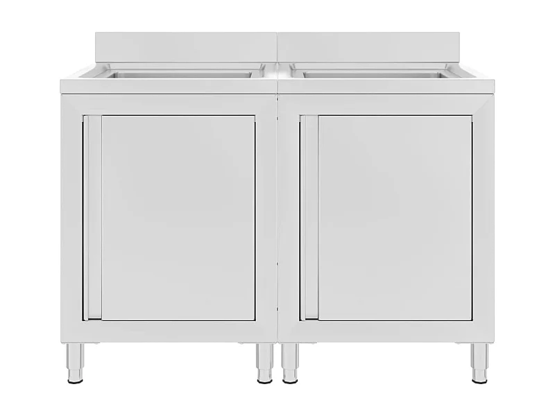 Prolenta Premium -  Éviers de cuisine commerciaux 2 pcs Acier inoxydable