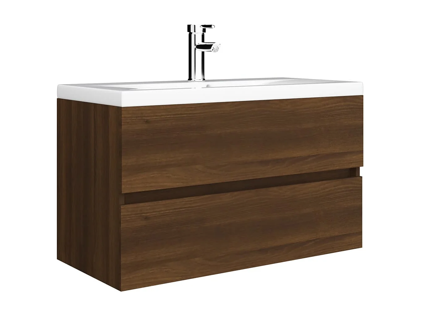 Prolenta Premium -  Waschbeckenunterschrank Eichen-Optik 80x38,5x45cm Holzwerkstoff