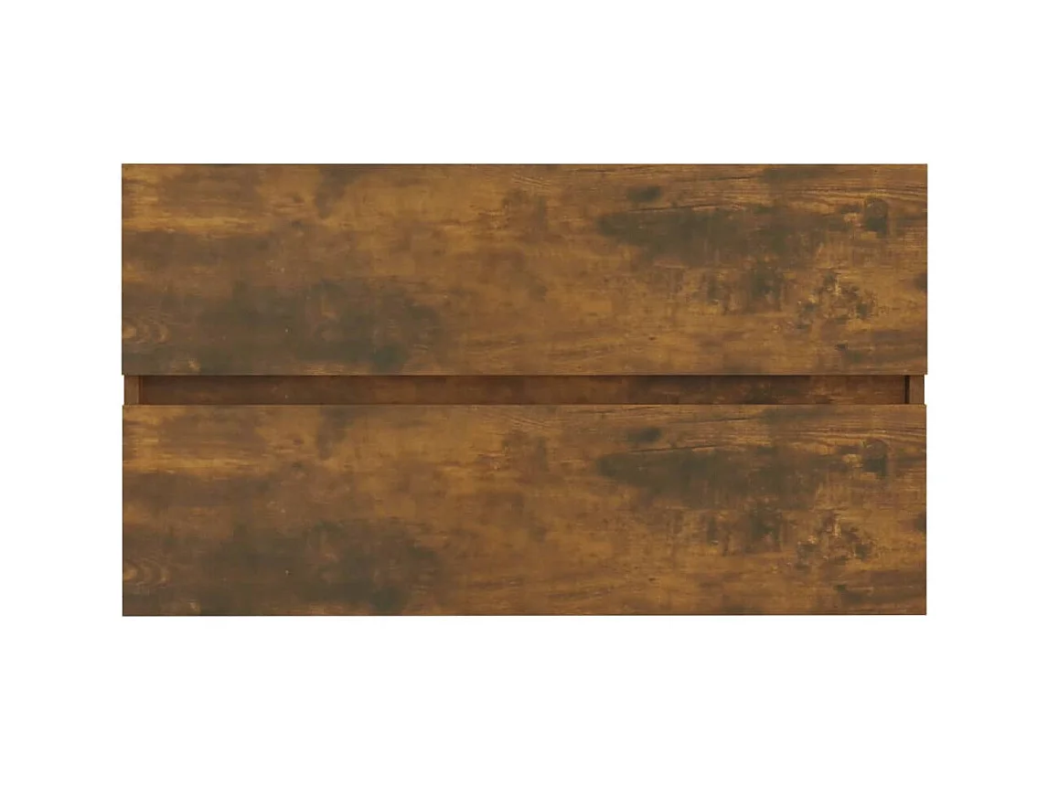 Prolenta Premium -  Armoire de lavabo Chêne fumé 80x38,5x45 cm Bois d'ingénierie