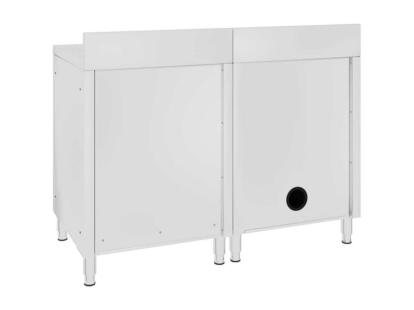 Prolenta Premium -  Mobiletto da Cucina con Lavandino in Acciaio Inox 120x60x96 cm