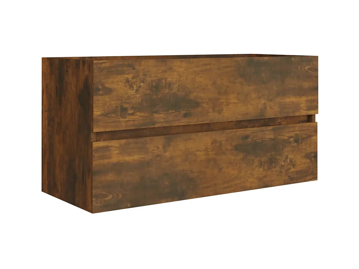 Prolenta Premium -  Mueble lavabo madera contrachapada roble ahumado 90x38,5x45cm