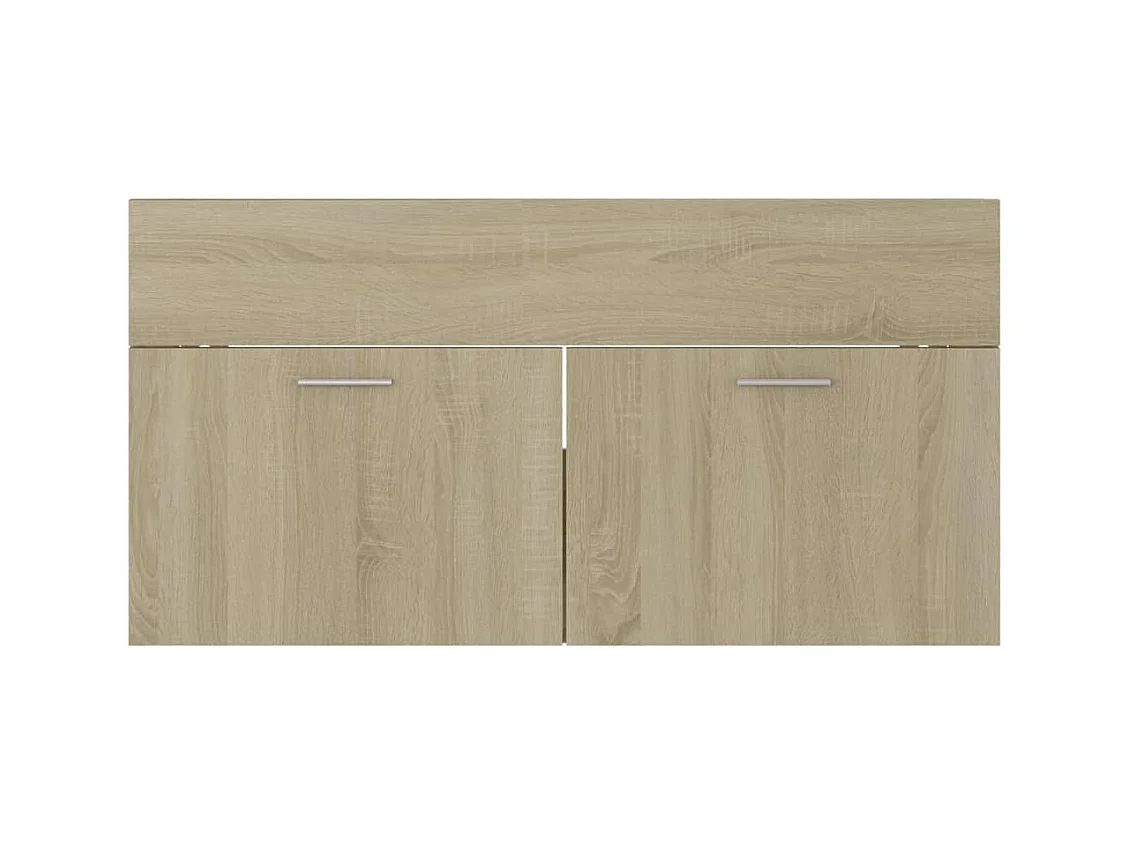 Prolenta Premium -  Waschbeckenunterschrank Sonoma-Eiche 90x38,5x46cm Holzwerkstoff