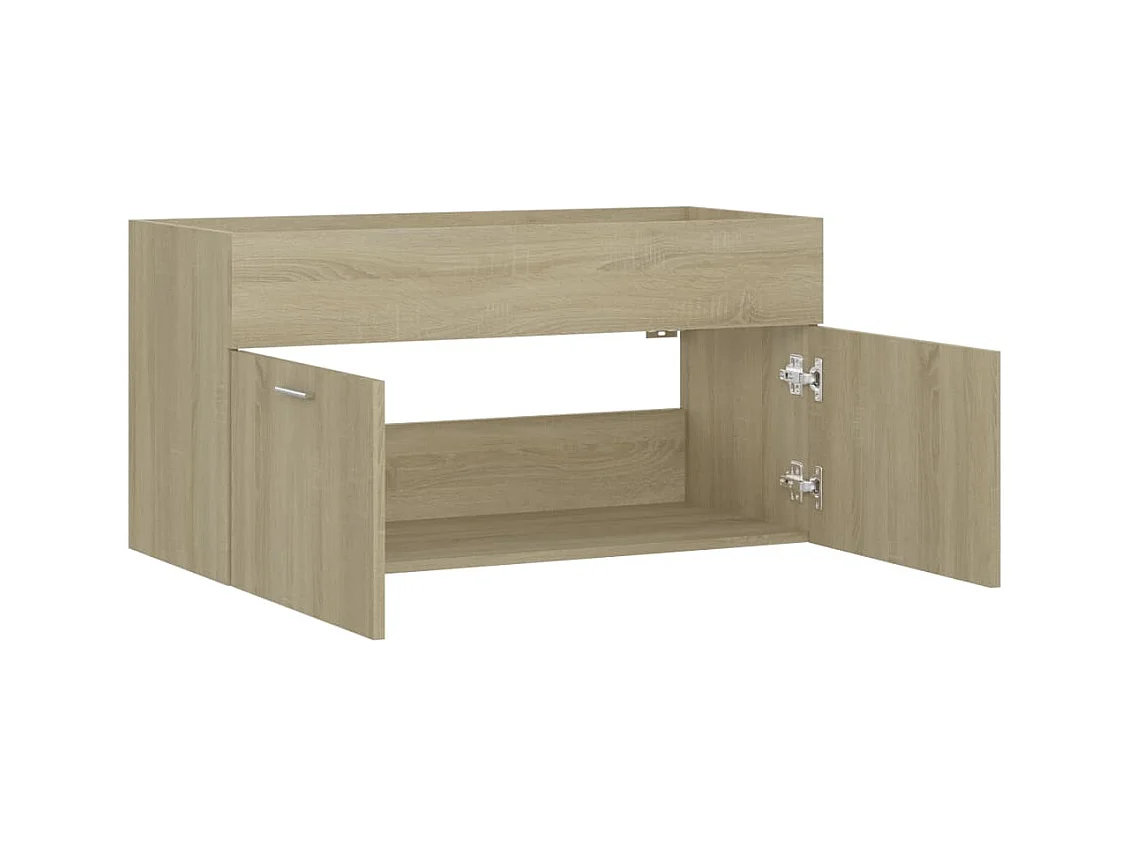 Prolenta Premium -  Waschbeckenunterschrank Sonoma-Eiche 90x38,5x46cm Holzwerkstoff