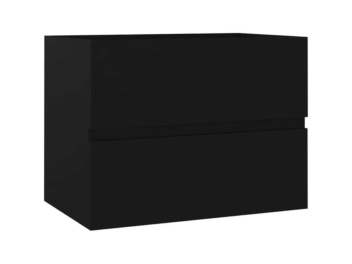 Prolenta Premium -  Armoire d'évier Noir 60x38,5x45 cm Aggloméré