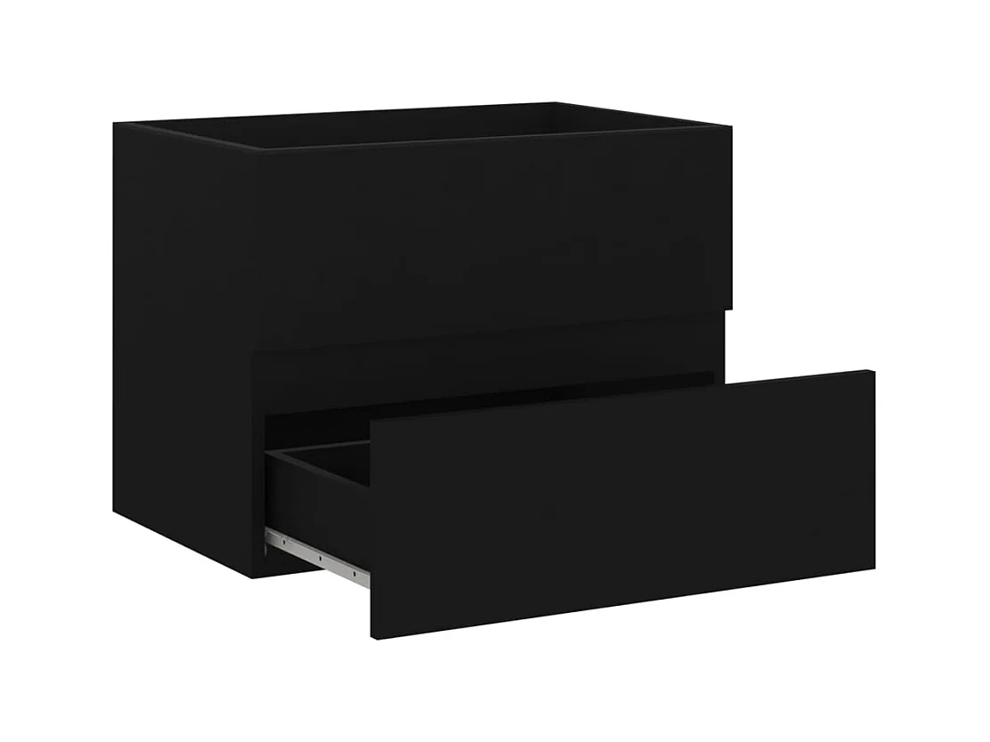 Prolenta Premium -  Armoire d'évier Noir 60x38,5x45 cm Aggloméré