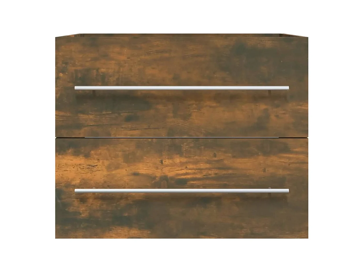 Prolenta Premium -  Waschbeckenschrank Räuchereiche 60x38,5x48 cm Holzwerkstoff