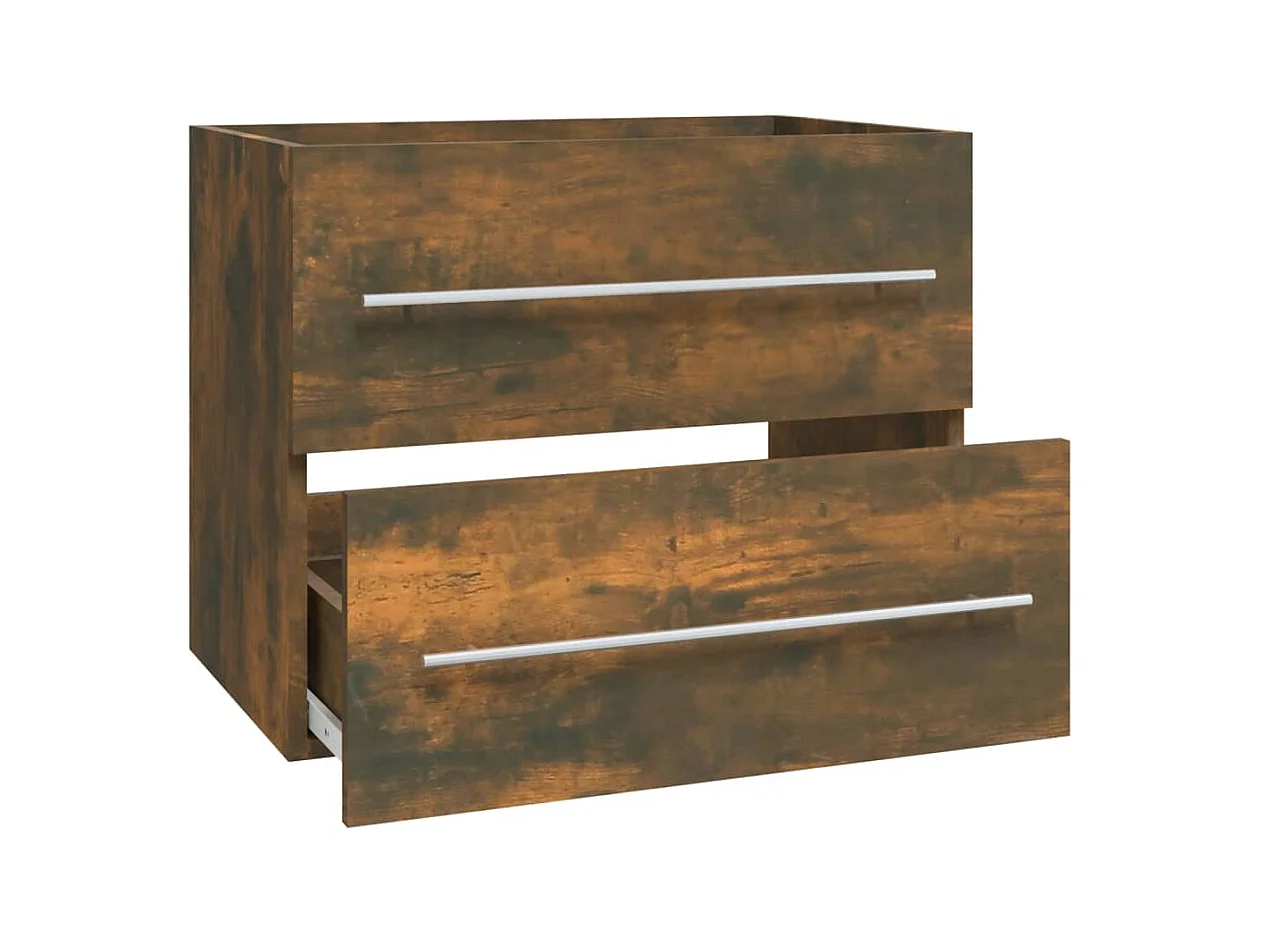 Prolenta Premium -  Waschbeckenschrank Räuchereiche 60x38,5x48 cm Holzwerkstoff