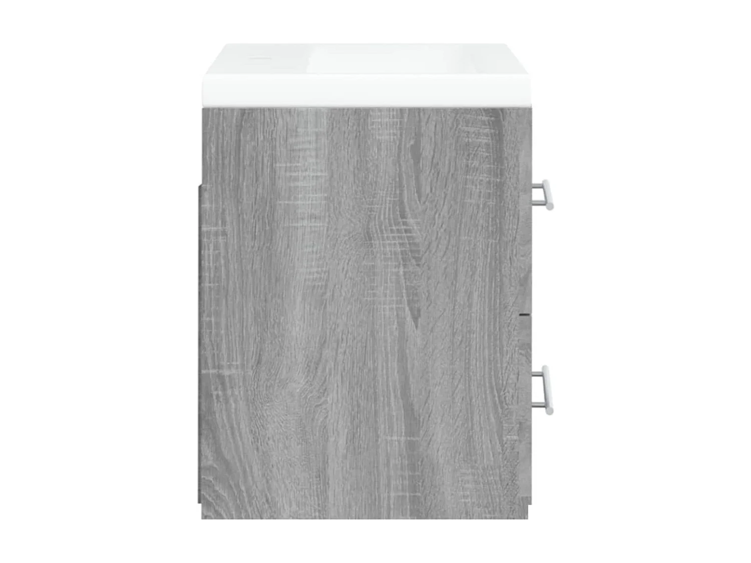 Prolenta Premium -  Meuble lavabo avec bassin intégré Sonoma gris Bois d'ingénierie